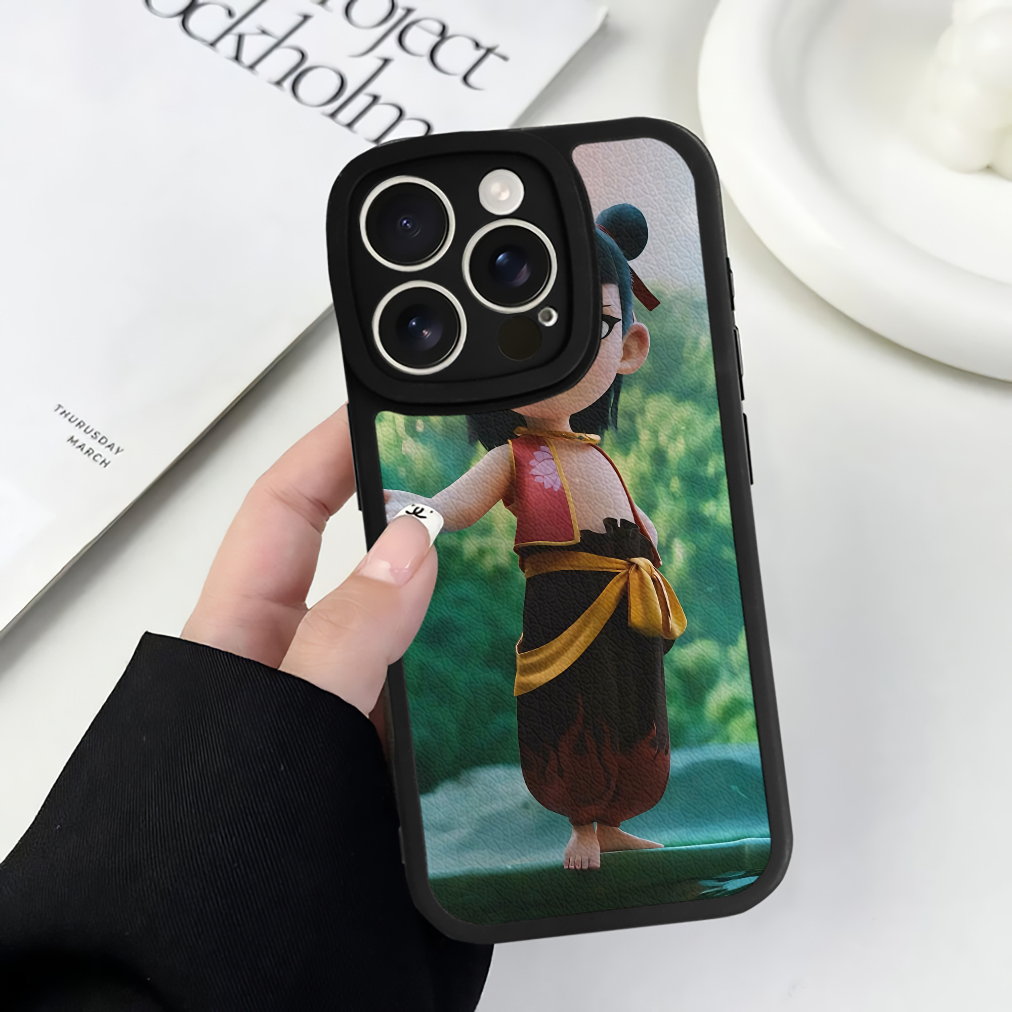 （画像用） Ne Zha 2 ナタ 魔童の大暴れ 【iPhone 16シリーズ対応】シリコンスマホケース（レザー調） 材質：シリコン